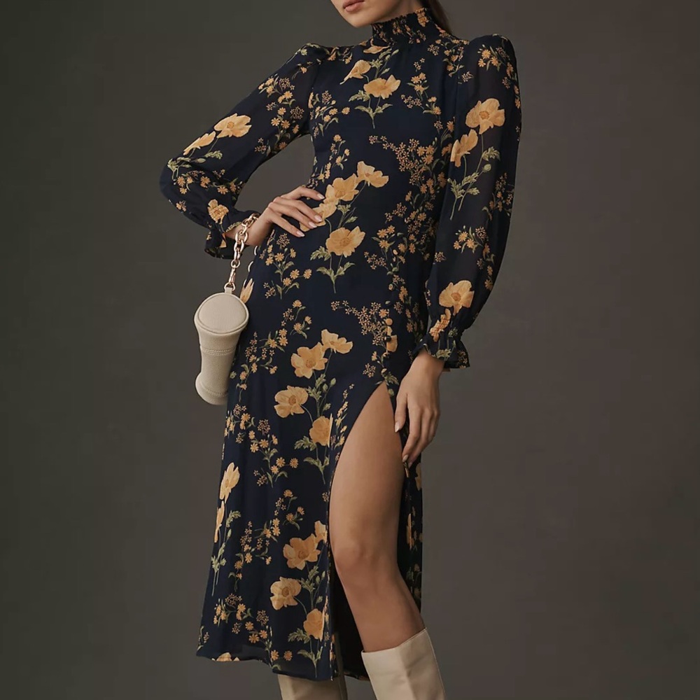 Reformation Stevie Midi Dress - Size 8